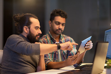 Image showing creative team with tablet pc working at office