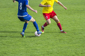 Image showing Football Soccer game Duel Drill Dribbling