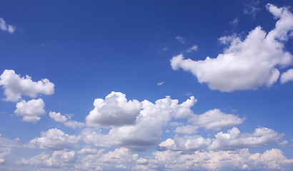 Image showing Blue sky with white clouds as background 