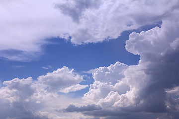 Image showing Blue sky with white clouds as background