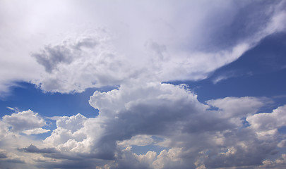 Image showing Blue sky with white clouds as background 