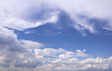Image showing Blue sky with white clouds as background 