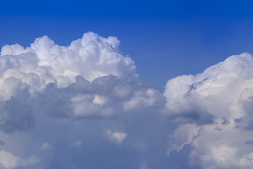 Image showing Blue sky with white clouds as seamles background 