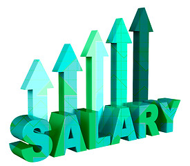 Image showing Salary Arrows Shows Pay Salaries And Direction 3d Rendering