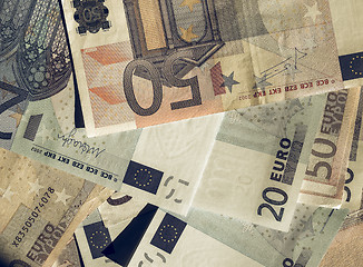 Image showing Vintage Fifty and Twenty Euro notes