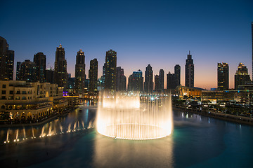 Image showing musical fountain in Dubai