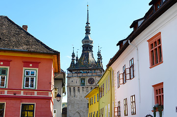 Image showing Sighisoara Clock Tower, Romania