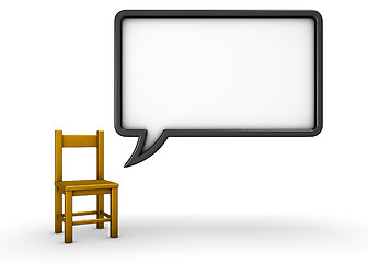 Image showing chair and speech bubble