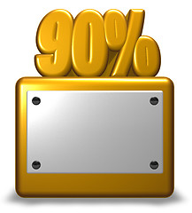 Image showing golden number and percent symbol