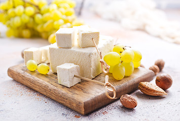 Image showing wine and cheese