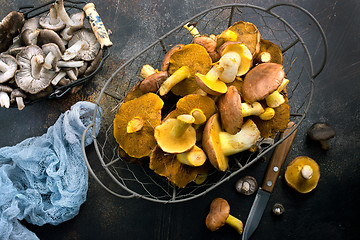 Image showing raw mushrooms