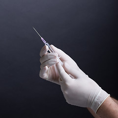 Image showing Hands with syringe