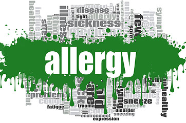 Image showing Allergy word cloud design