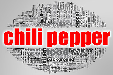 Image showing Chili pepper word cloud