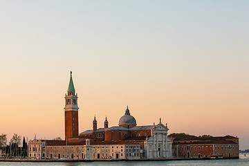 Image showing Basilica San Giorgio Maggiore in Venice, Italy shot at sunrise