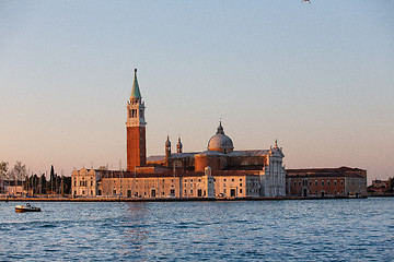 Image showing Basilica San Giorgio Maggiore in Venice, Italy shot at sunrise