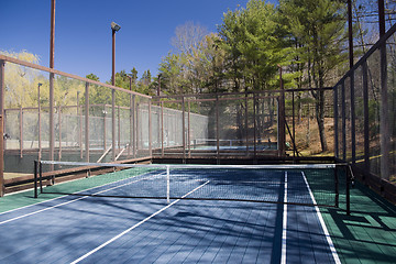 Image showing platform paddle tennis court at private suburban club