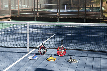 Image showing editorial platform paddle at private club for sport exercise