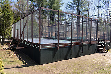 Image showing platform paddle tennis court at private suburban club