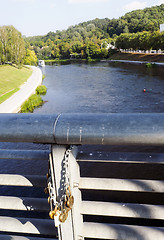 Image showing Lithuania, Vilnius, Gediminas Hill, Gedimino  Neris River with l