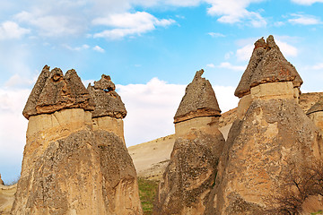 Image showing Fairy houses stone cliffs