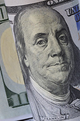 Image showing Benjamin Franklin from hundred dollars bill