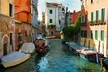 Image showing Boats in venetian