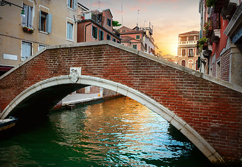 Image showing Canal and bridge