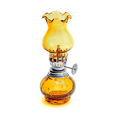 Image showing Retro oil lamp isolated on white background