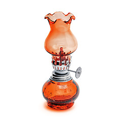 Image showing Retro oil lamp isolated on white background
