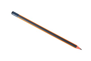 Image showing Orange pencil on white