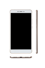 Image showing Front and side view of a smartphone