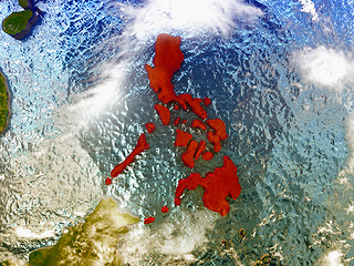 Image showing Philippines on illustrated globe