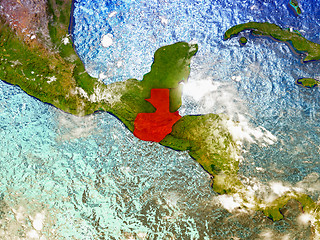 Image showing Guatemala on illustrated globe