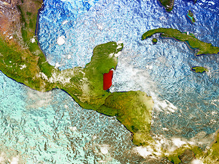 Image showing Belize on illustrated globe