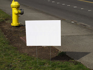 Image showing Blank Road Sign