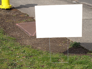 Image showing Blank Road Sign