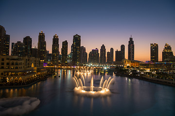 Image showing musical fountain in Dubai