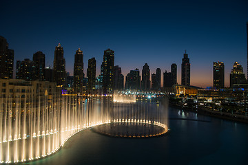 Image showing musical fountain in Dubai