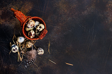 Image showing quail eggs 