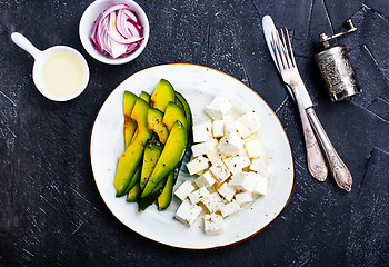 Image showing avocado with feta