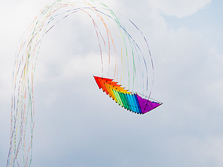 Image showing Stack of delta stunt kites