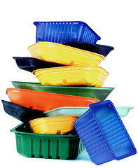 Image showing Empty Recycled Trays