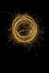 Image showing Light Painting Round Sparks