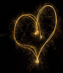 Image showing Sparkler Heart Symbol
