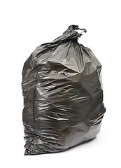Image showing Black trash bag