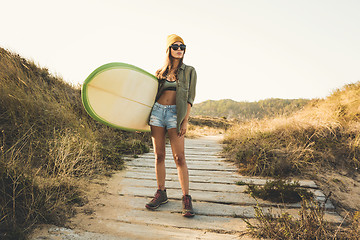 Image showing Surfer Girl