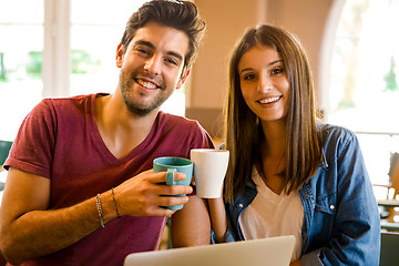 Image showing Students making a toast