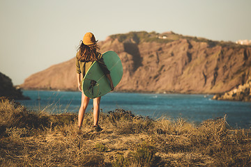 Image showing Surfer Girl