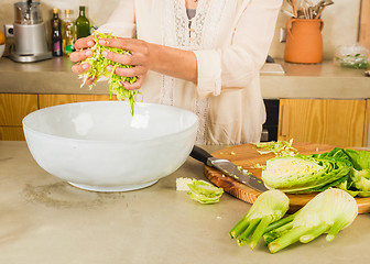 Image showing Cabbage kimchi and sauerkraut 